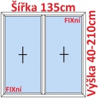 Dvoukdl Okna FIX + FIX - ka 135cm